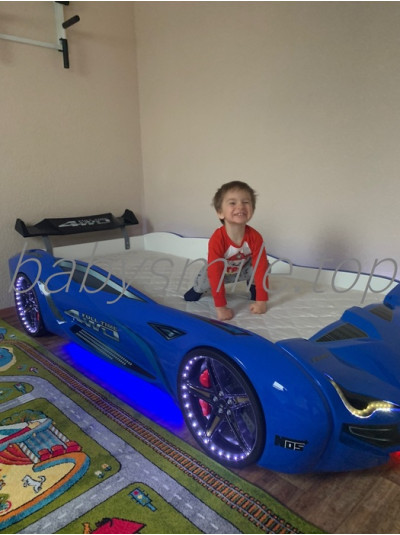 Ліжко машинка BMW синє